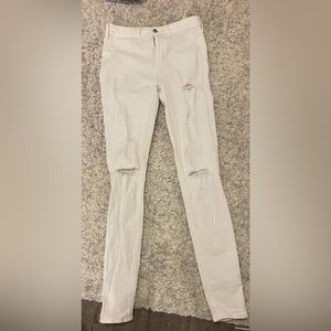 white ripped jeans
